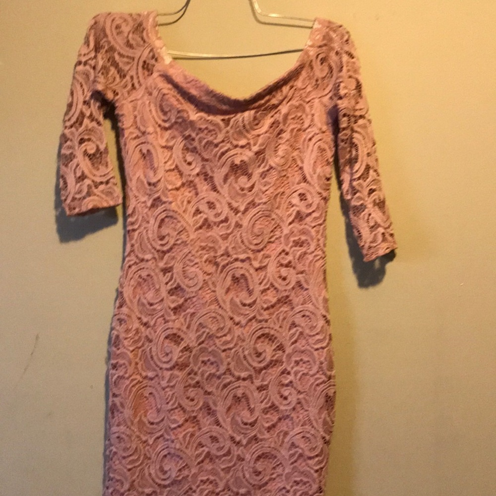 Blush pink maxi dress.